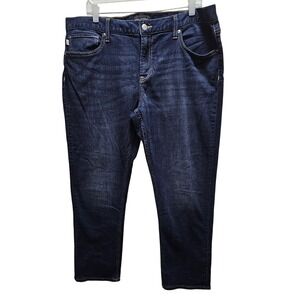 Free Assembly Mens Athletic Taper Jeans Dark Wash Blue Denim 38x30